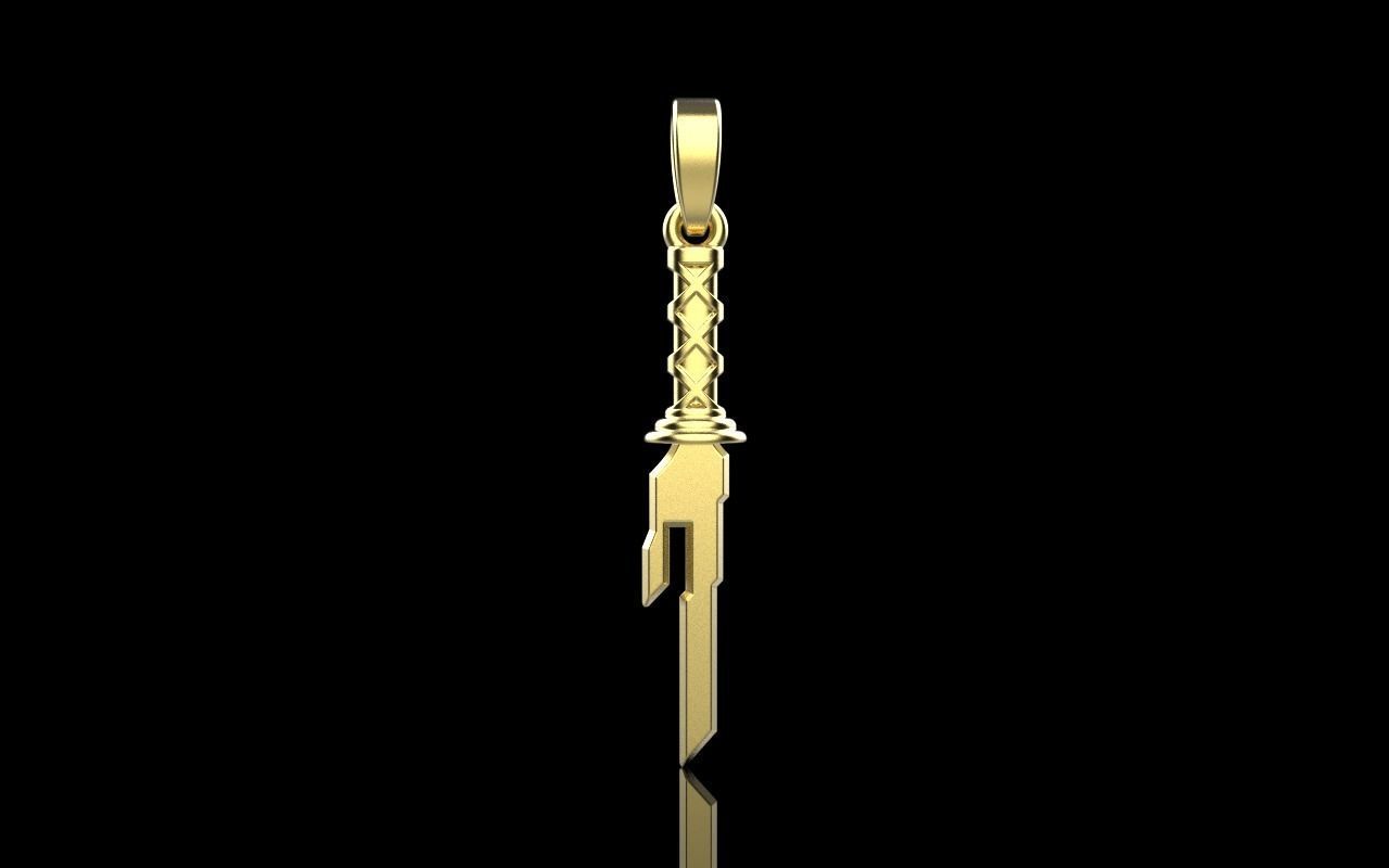 Dagger sword pendant model 999 3D print model_17