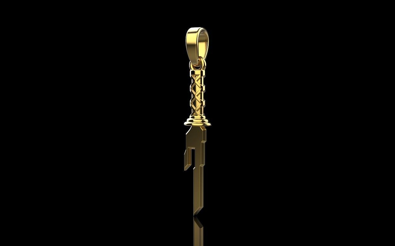 Dagger sword pendant model 999 3D print model_16