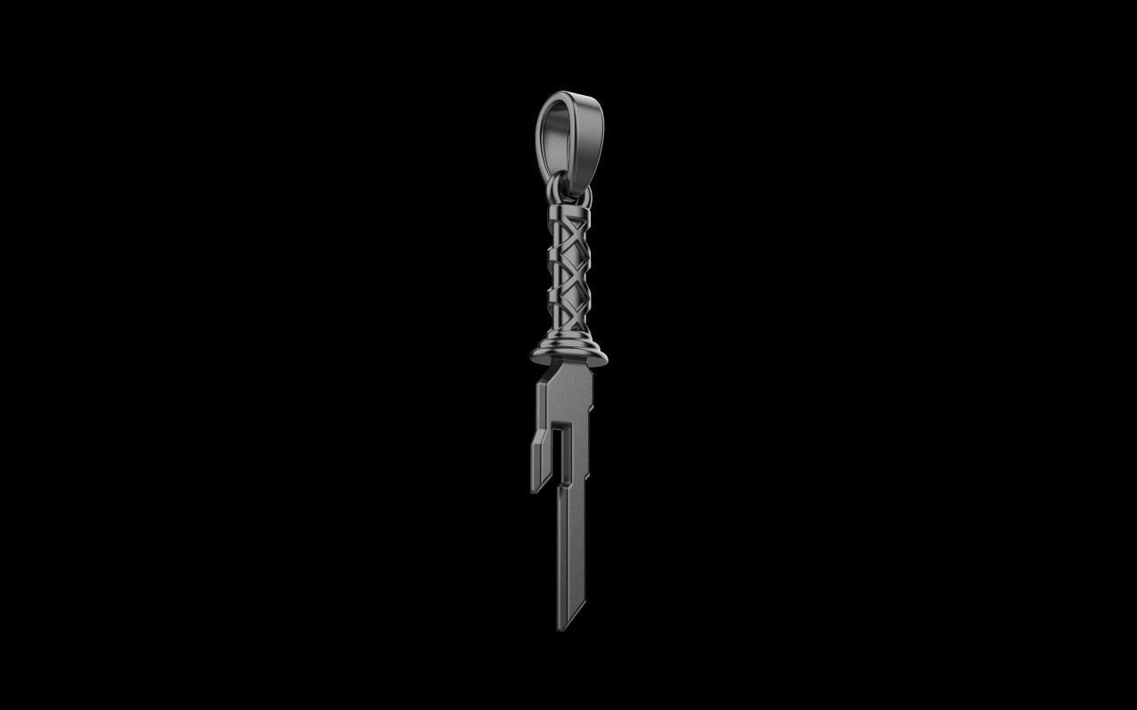 Dagger sword pendant model 999 3D print model_24