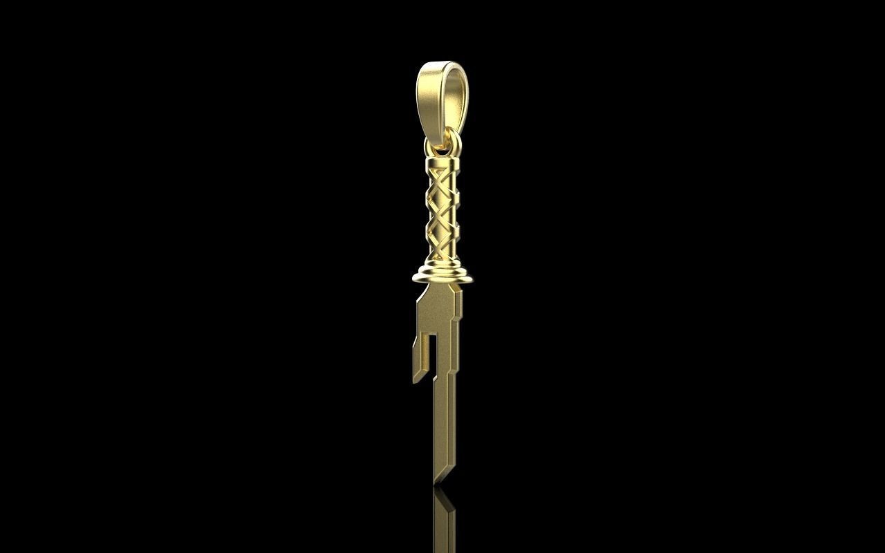 Dagger sword pendant model 999 3D print model_10