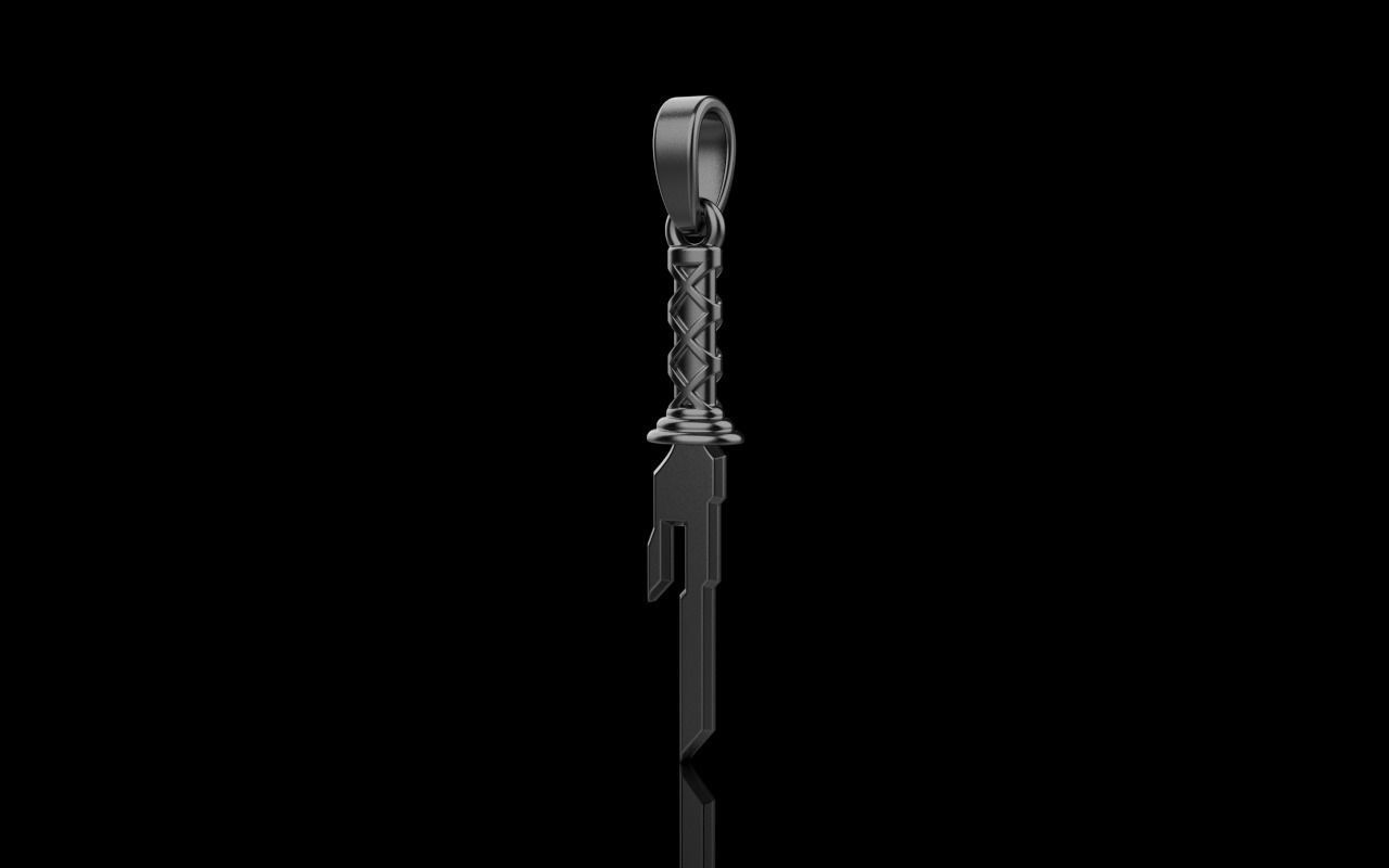 Dagger sword pendant model 999 3D print model_14