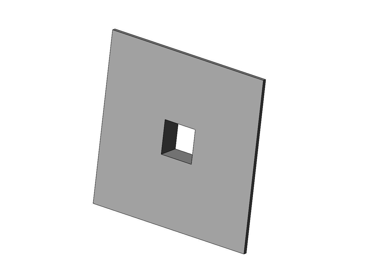 Square curved classic ceiling medallion rosette relief 3D print model_5