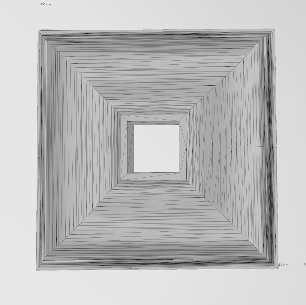 Square curved classic ceiling medallion rosette relief 3D print model_15