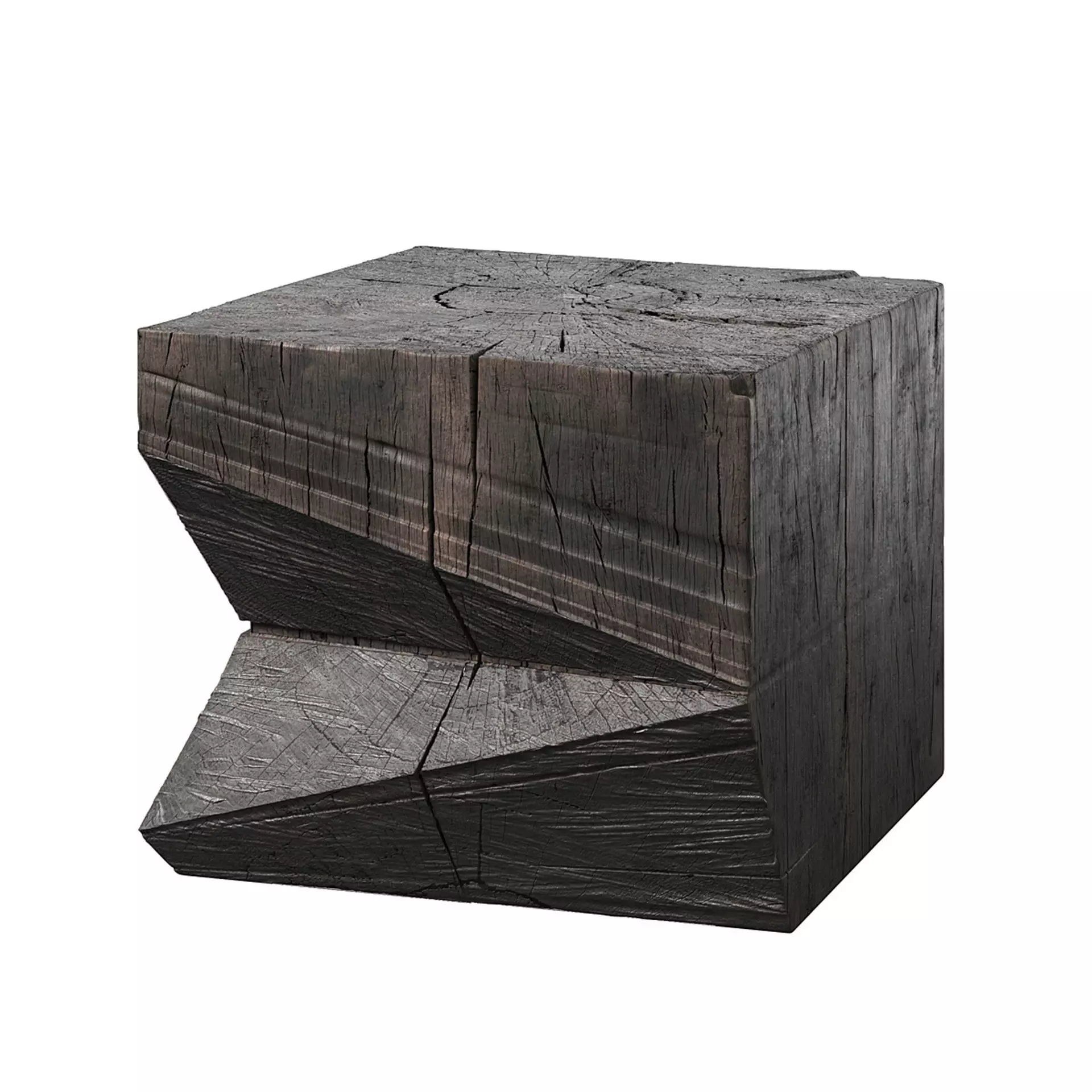 Dibs Sculpted Brutalist End Table CT 9 Low-poly 3D model_0