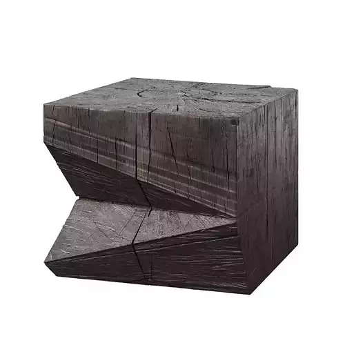 Dibs Sculpted Brutalist End Table CT 9 