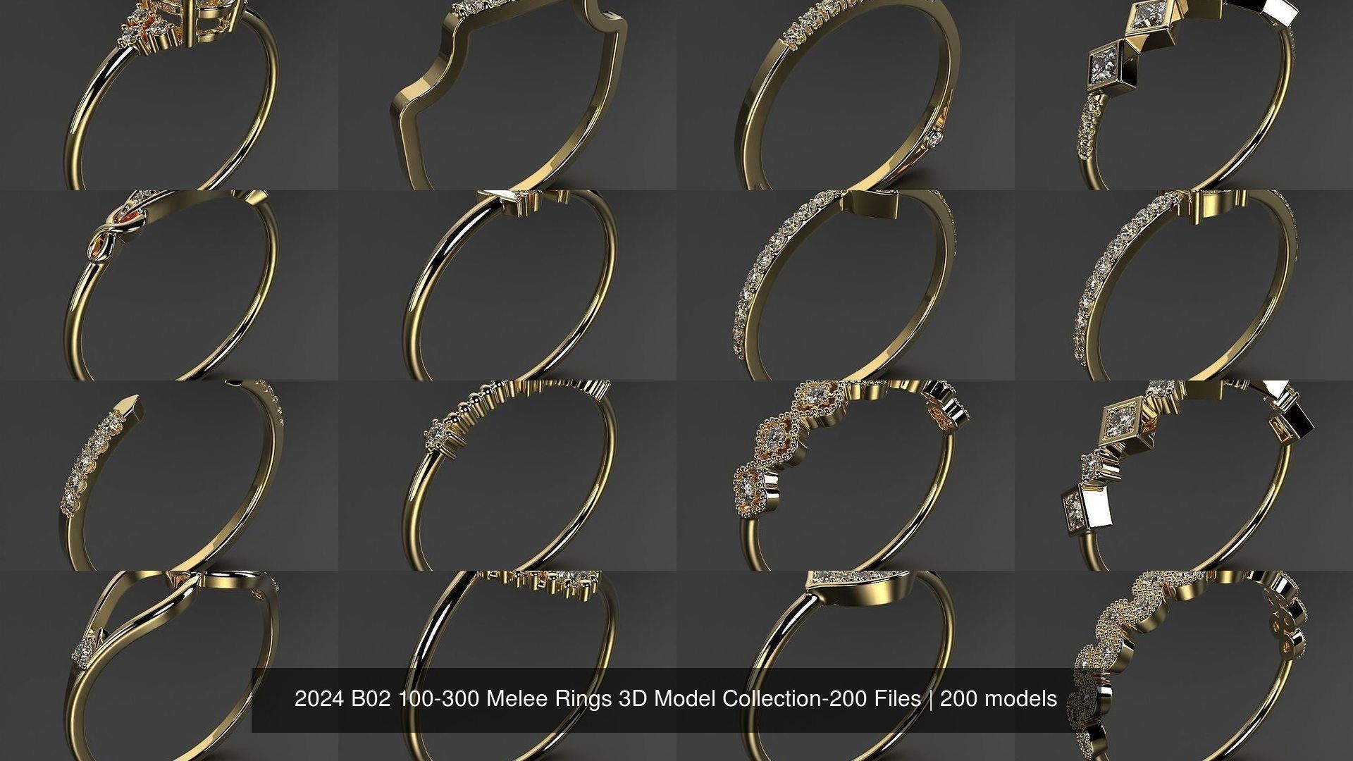 2024 B02 100-300 Melee Rings 3D Model Collection-200 Files _4