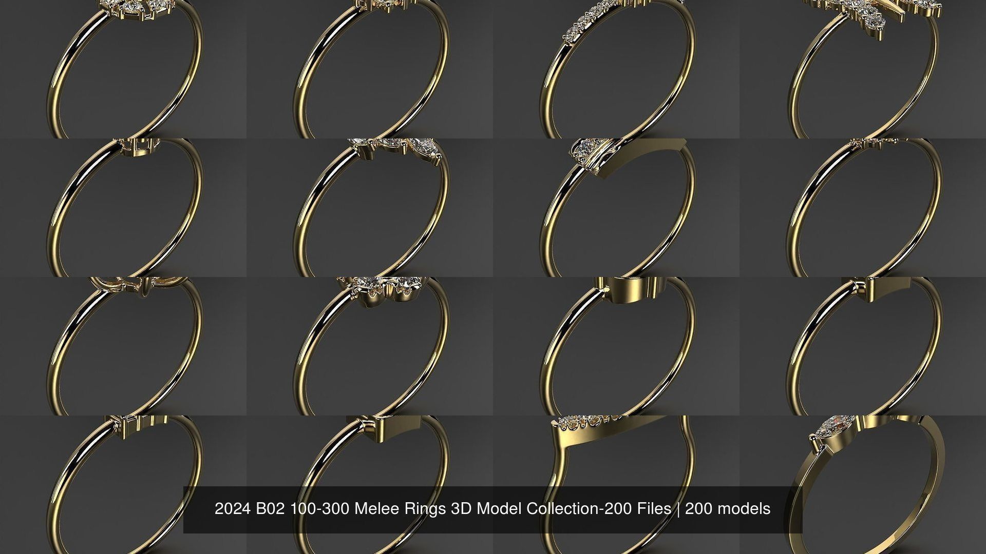 2024 B02 100-300 Melee Rings 3D Model Collection-200 Files _20