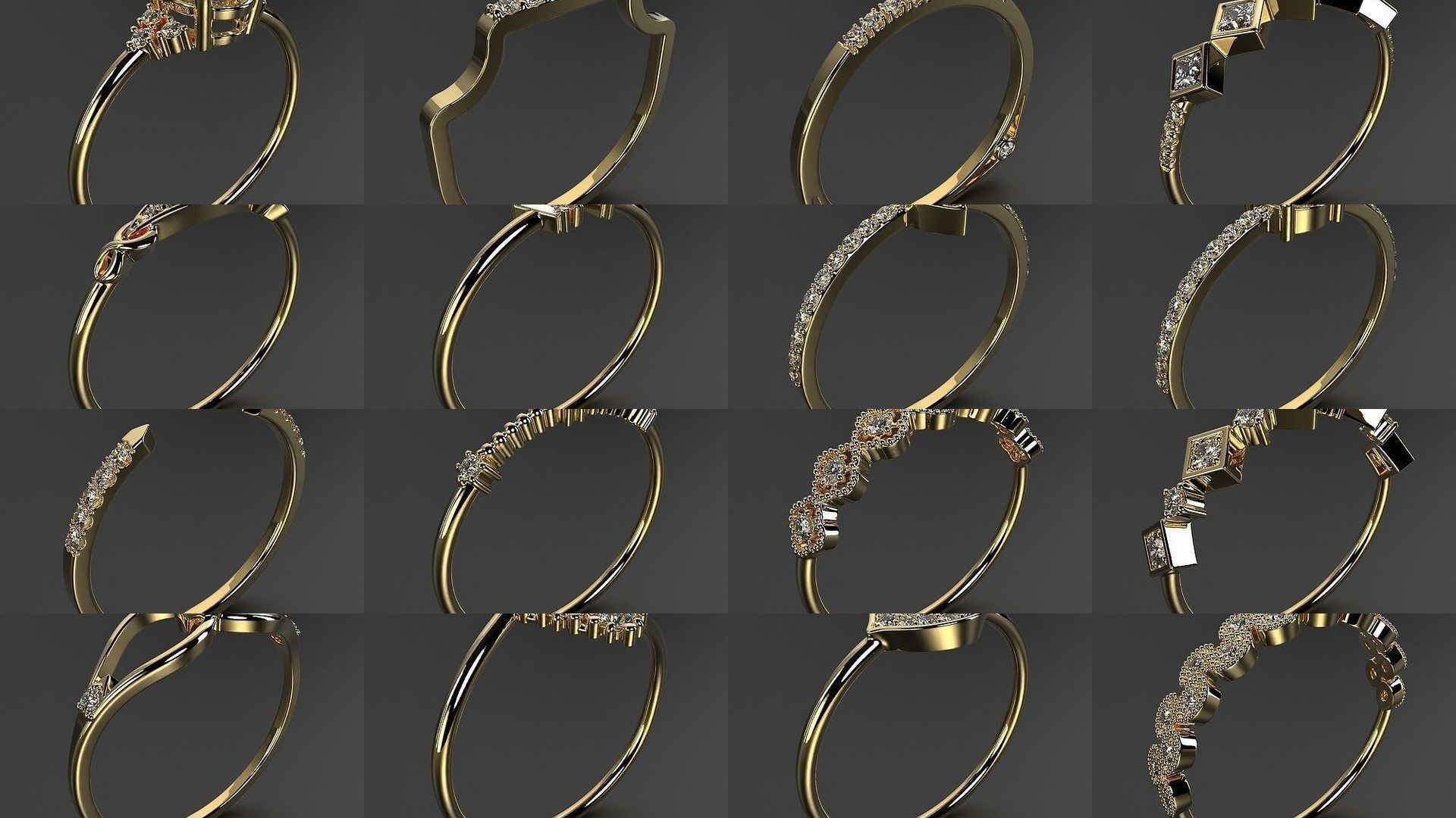 2024 B02 100-300 Melee Rings 3D Model Collection-200 Files _3