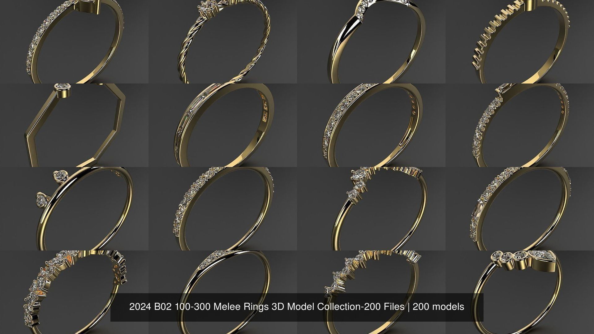 2024 B02 100-300 Melee Rings 3D Model Collection-200 Files _6