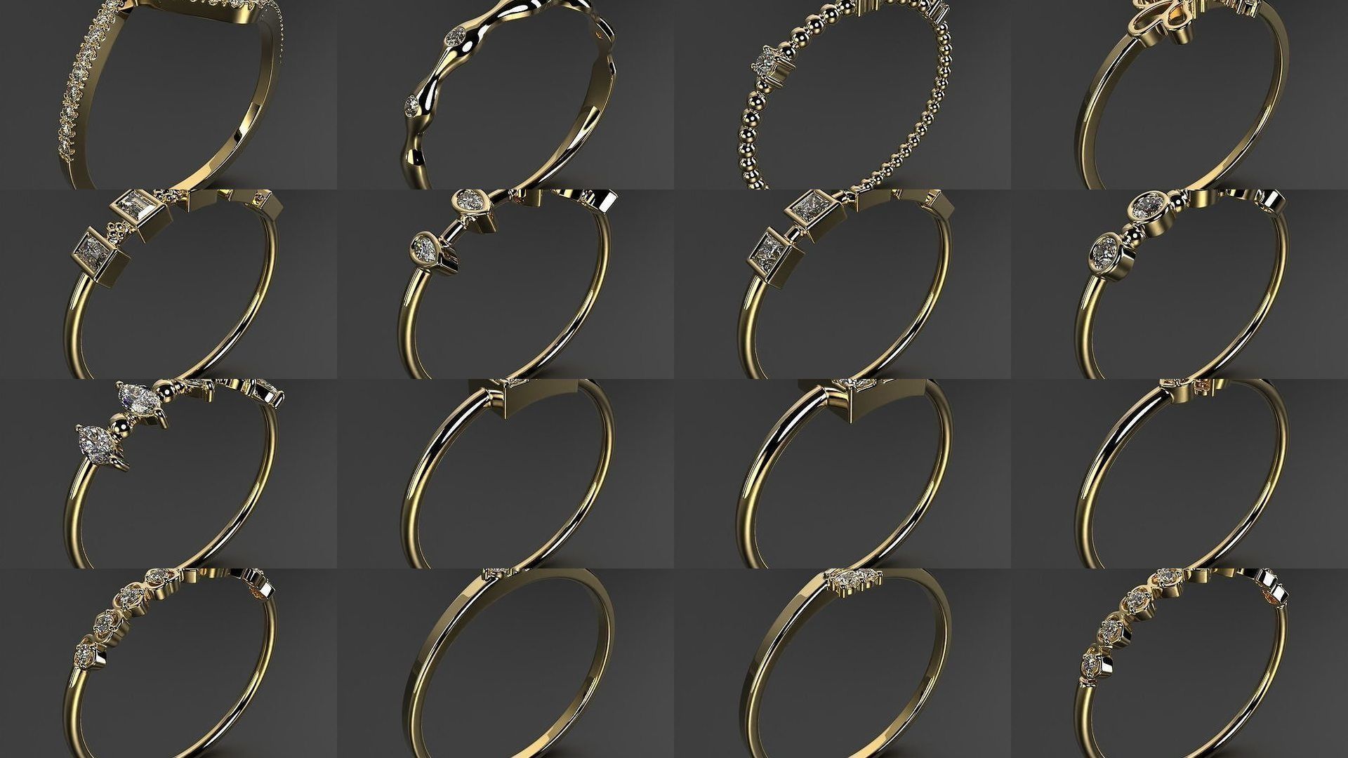 2024 B02 100-300 Melee Rings 3D Model Collection-200 Files _11