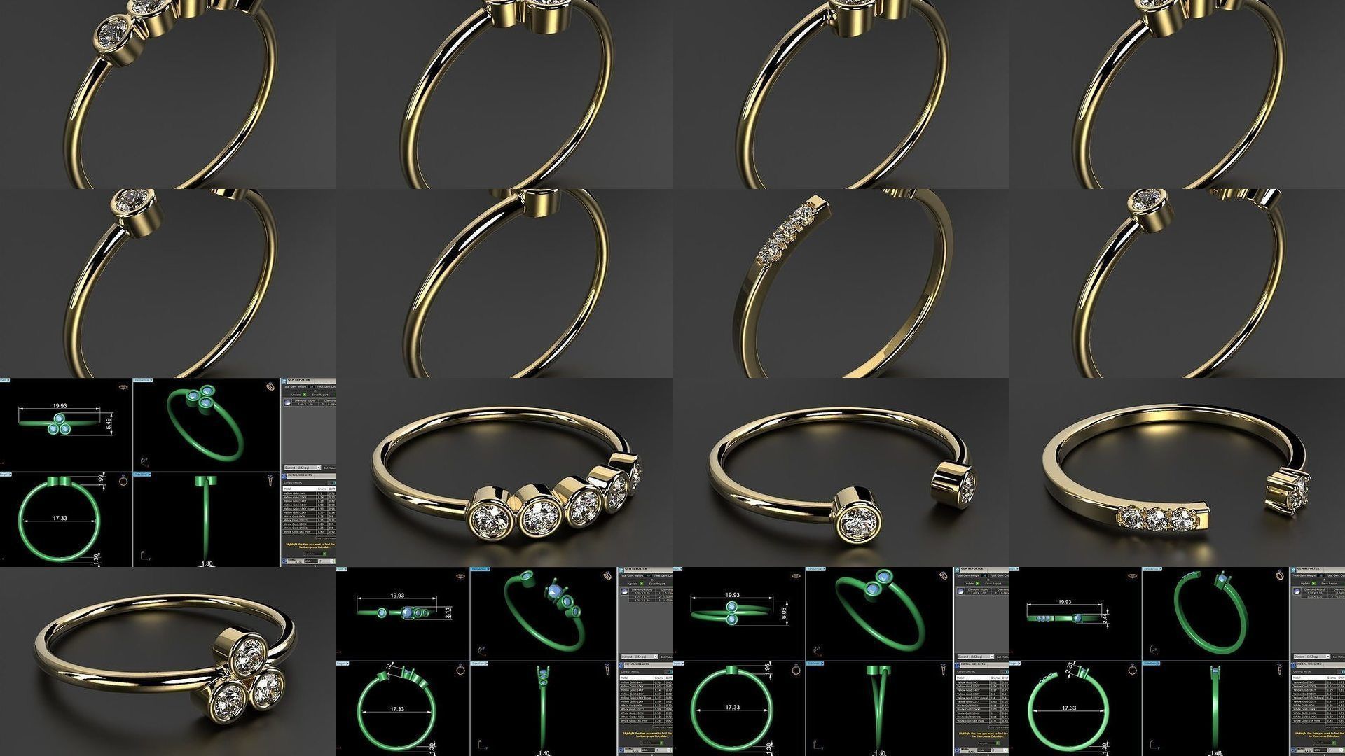 2024 B02 100-300 Melee Rings 3D Model Collection-200 Files _23