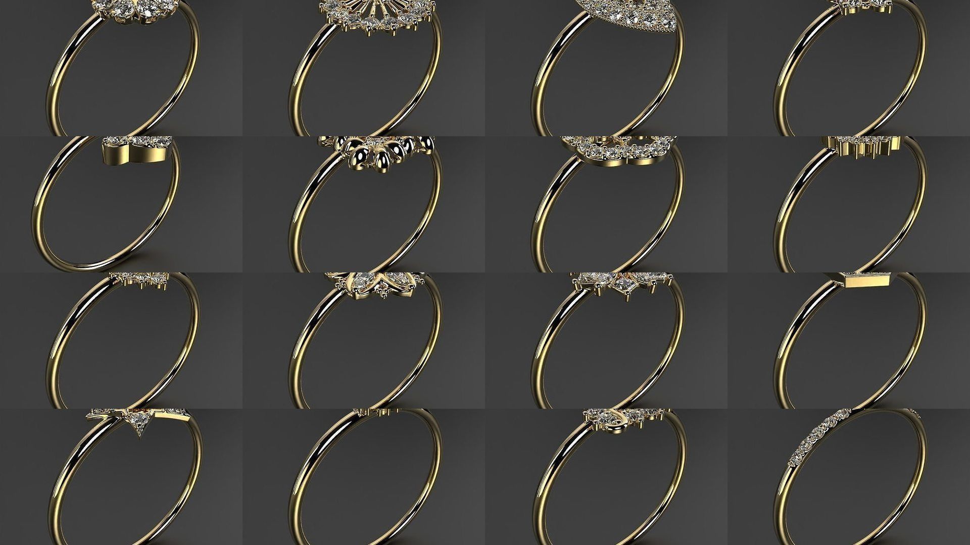 2024 B02 100-300 Melee Rings 3D Model Collection-200 Files _17