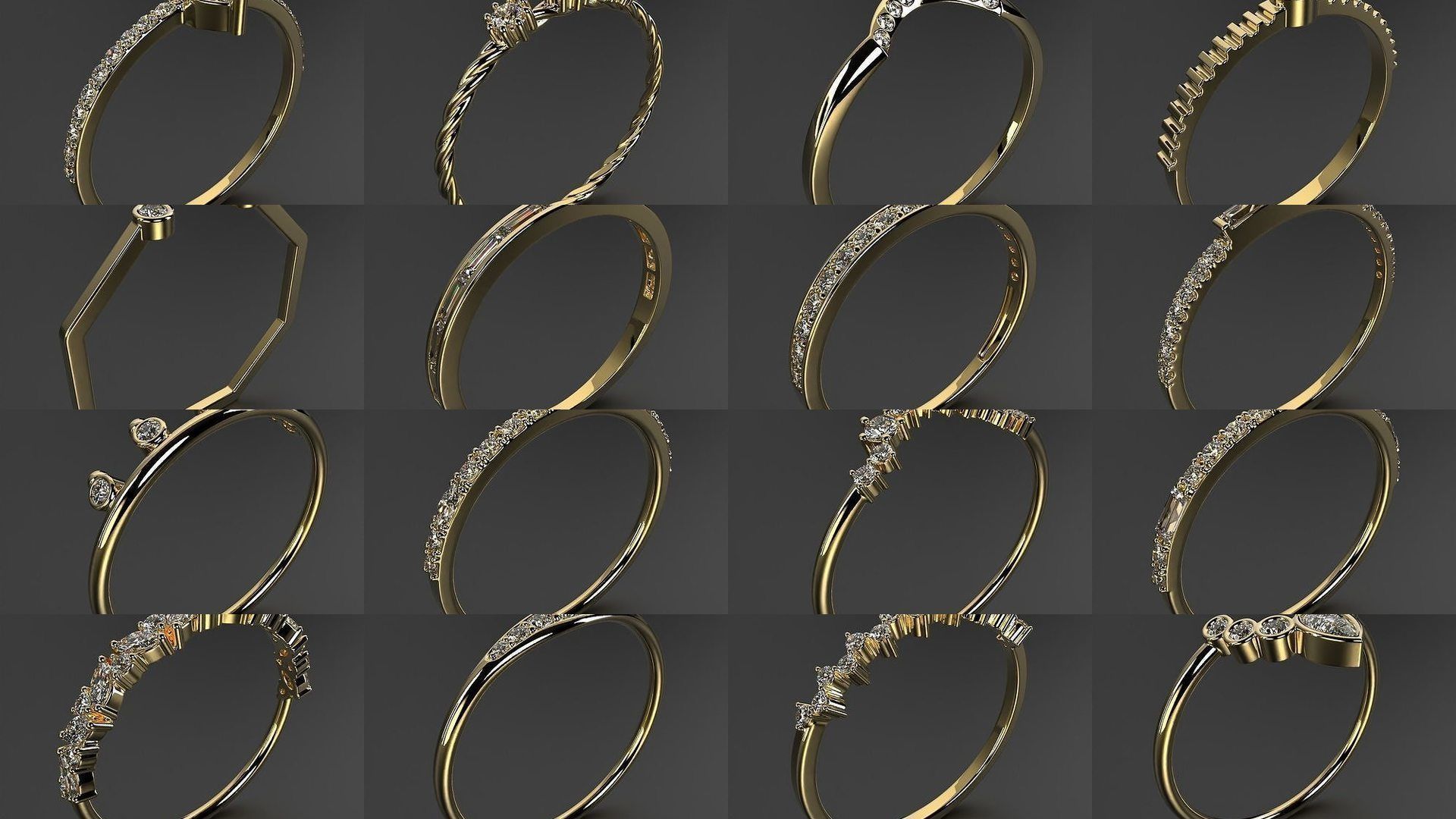 2024 B02 100-300 Melee Rings 3D Model Collection-200 Files _5