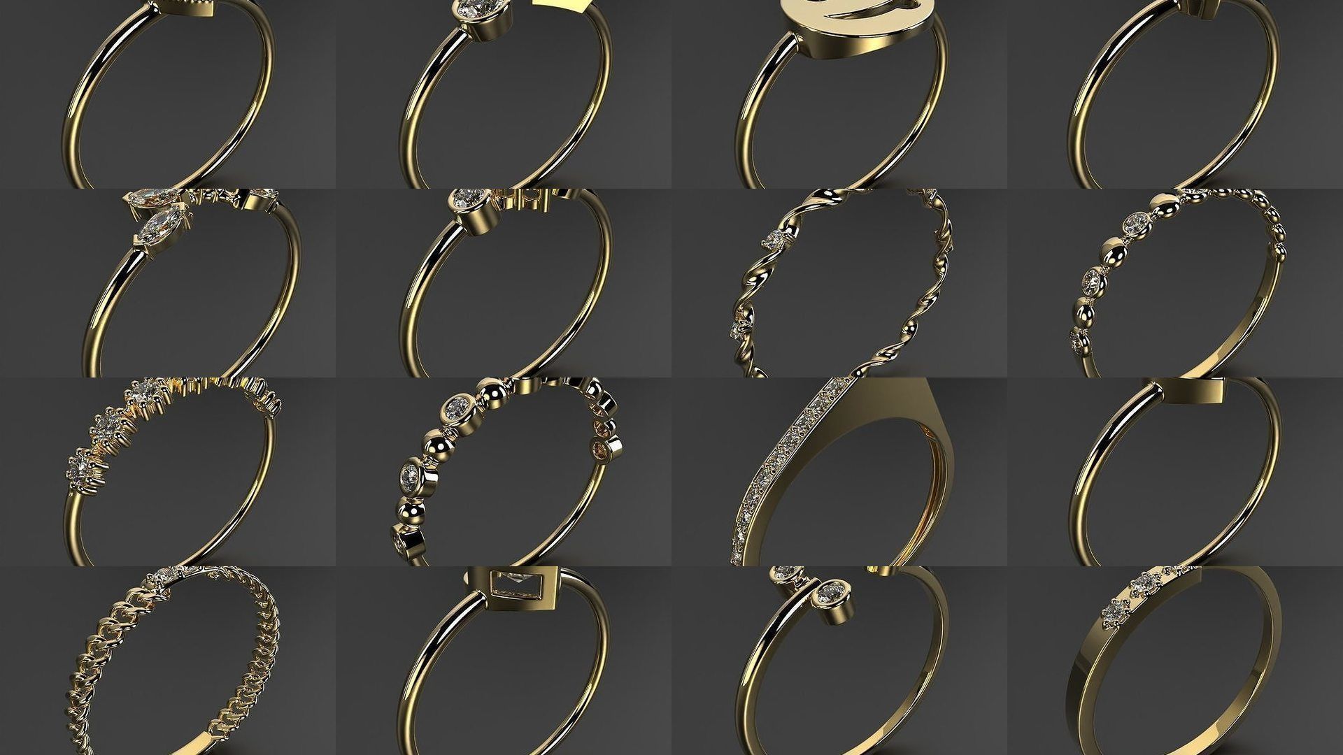2024 B02 100-300 Melee Rings 3D Model Collection-200 Files _9