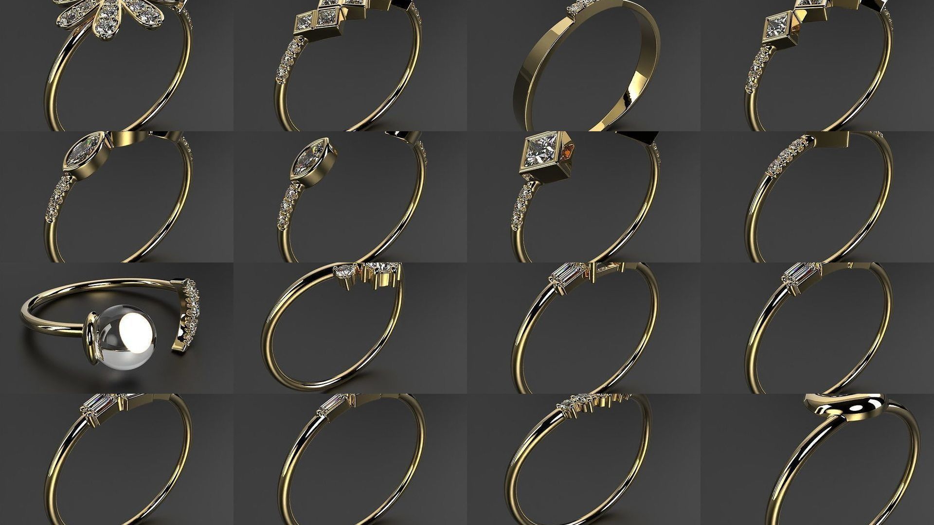 2024 B02 100-300 Melee Rings 3D Model Collection-200 Files _15