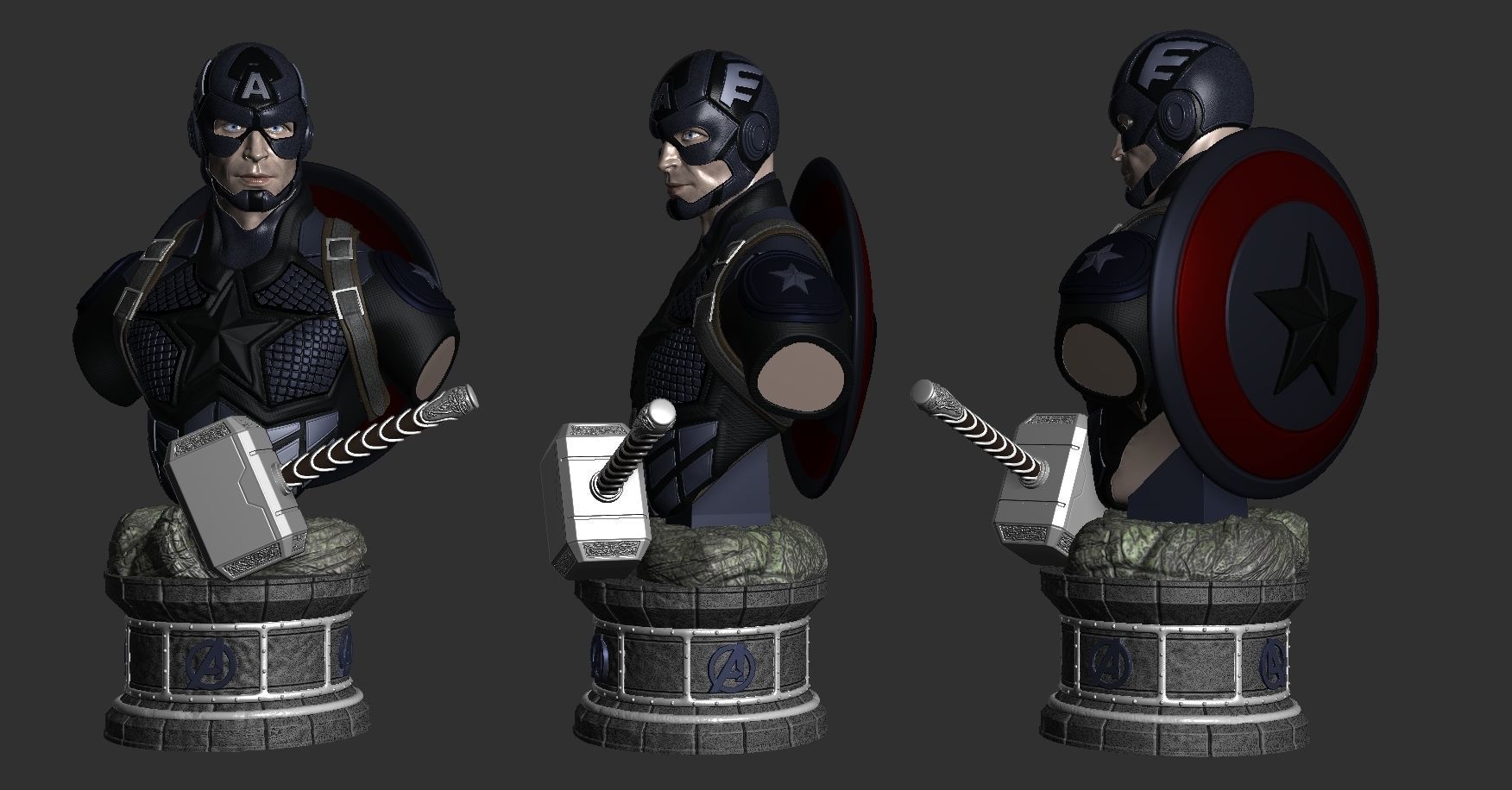 Capitan America 3D print model_12