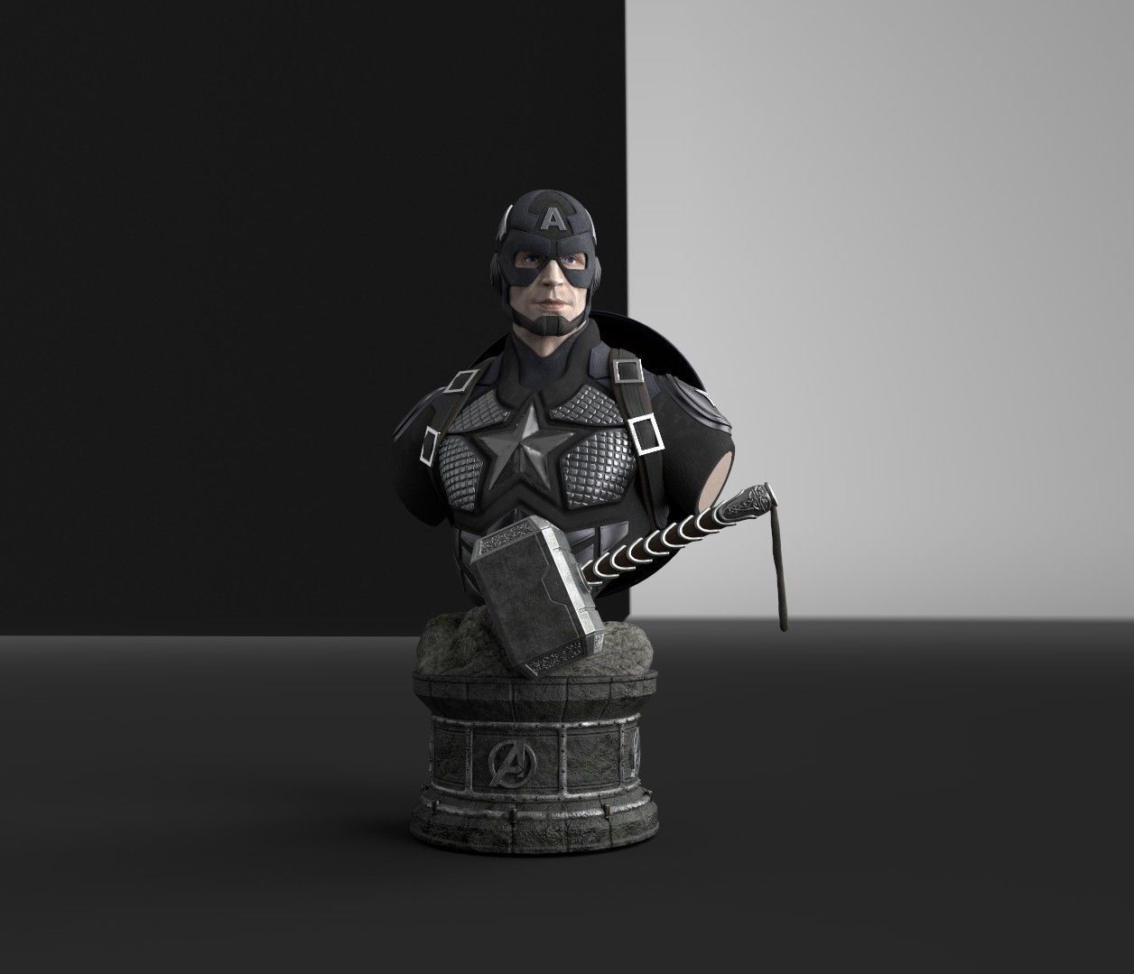 Capitan America 3D print model_10