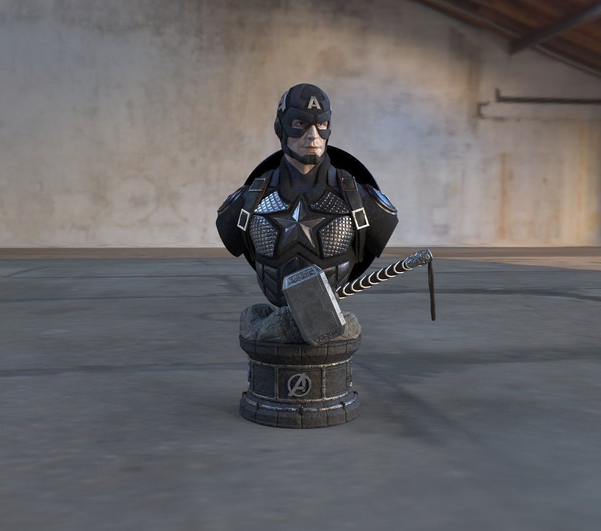 Capitan America 3D print model_3