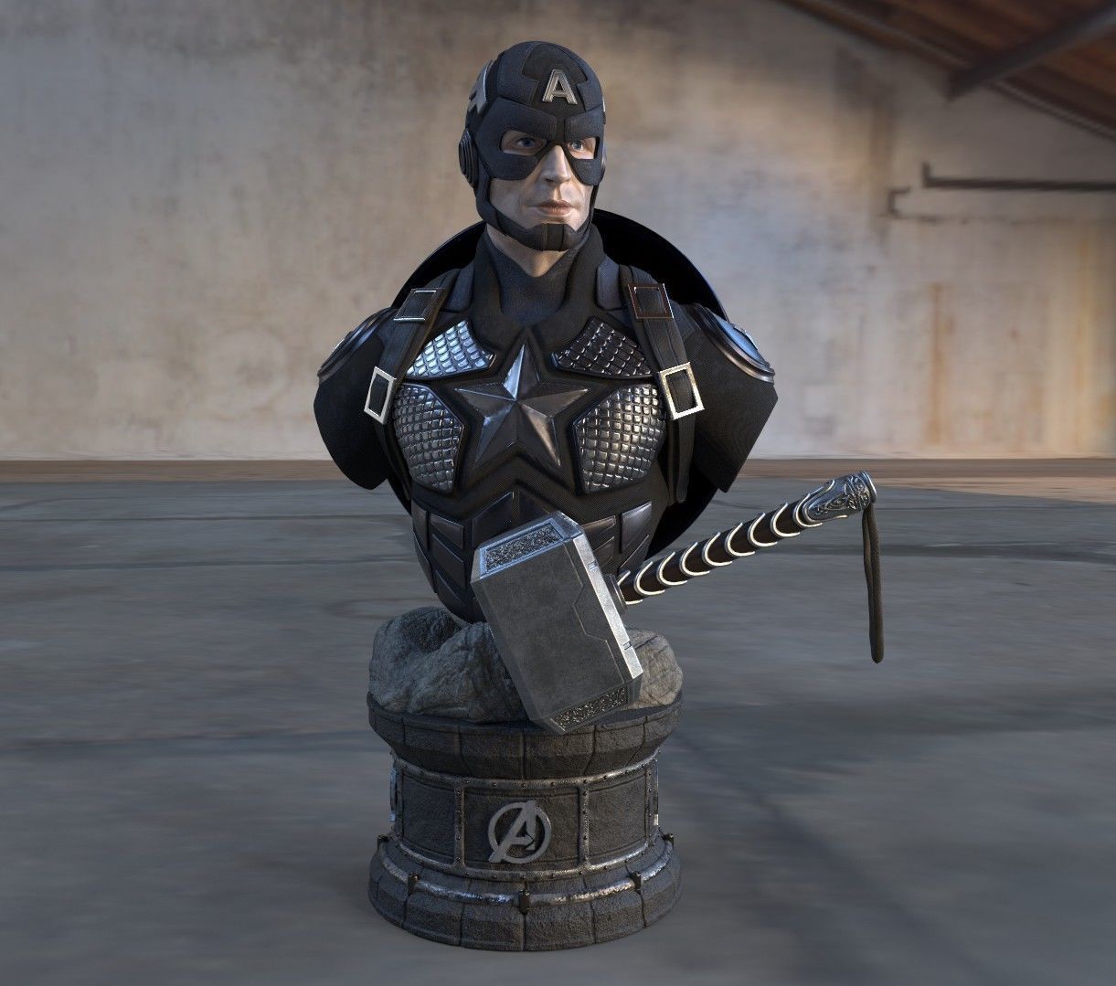 Capitan America 3D print model_4