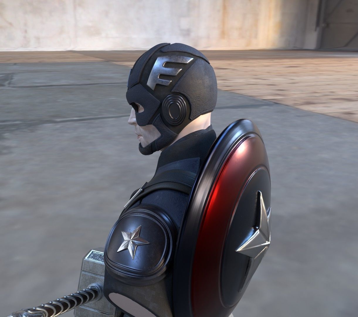 Capitan America 3D print model_8