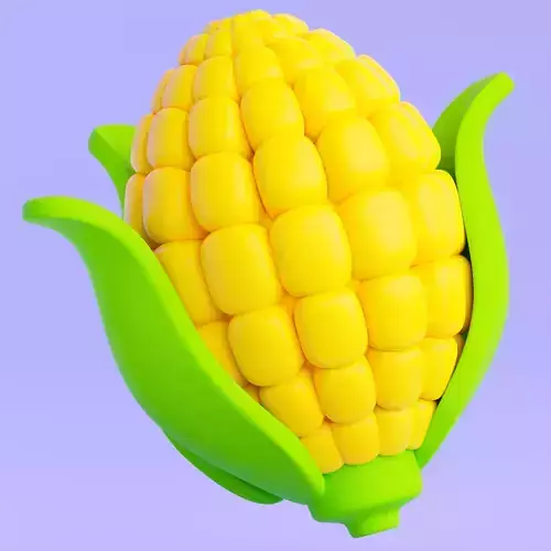 Corn Cartoon Model Sweetcorn