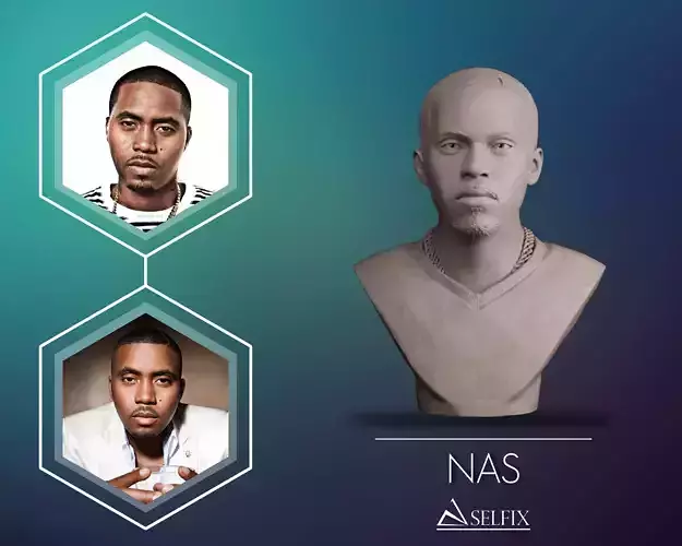 Nas Bust 3D print model