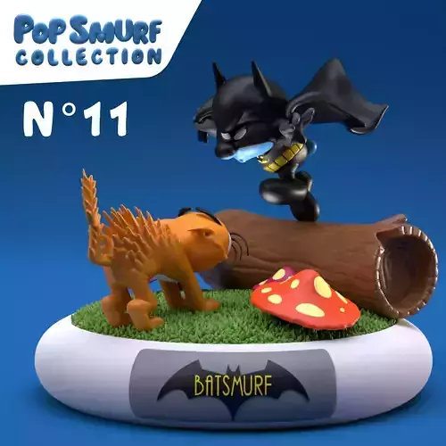 Pop Smurf Collection BatSmurf  3D print model