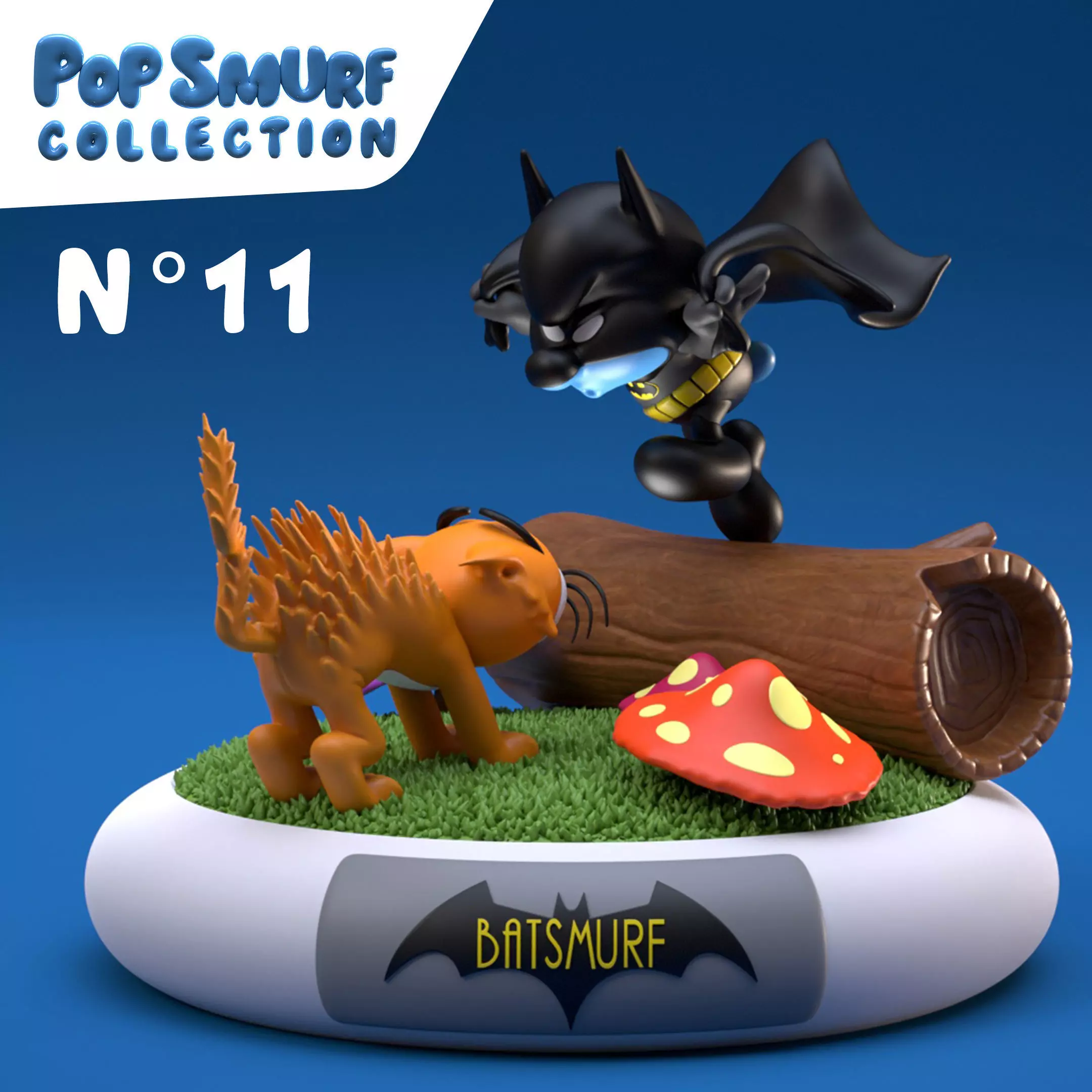 Pop Smurf Collection BatSmurf  3D print model_0