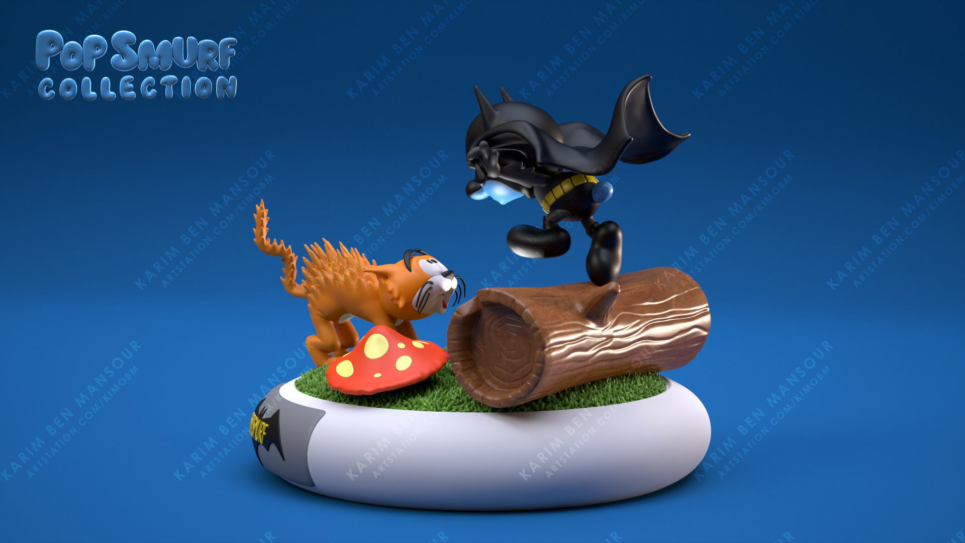 Pop Smurf Collection BatSmurf  3D print model_10