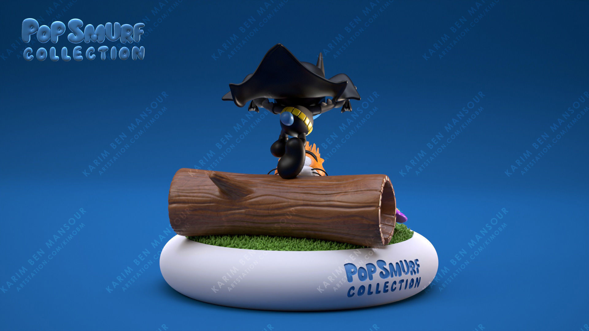 Pop Smurf Collection BatSmurf  3D print model_8