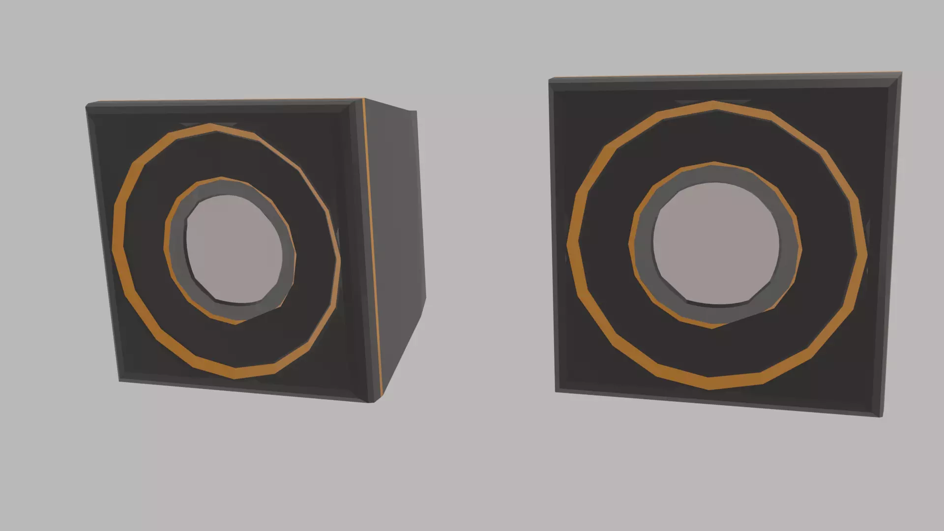 Dual Speaker with Low price Low-poly 3D model_0