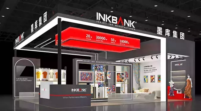 Booth Exhibition Stand Stall 10x9m Height 440cm 3 Open 3D model