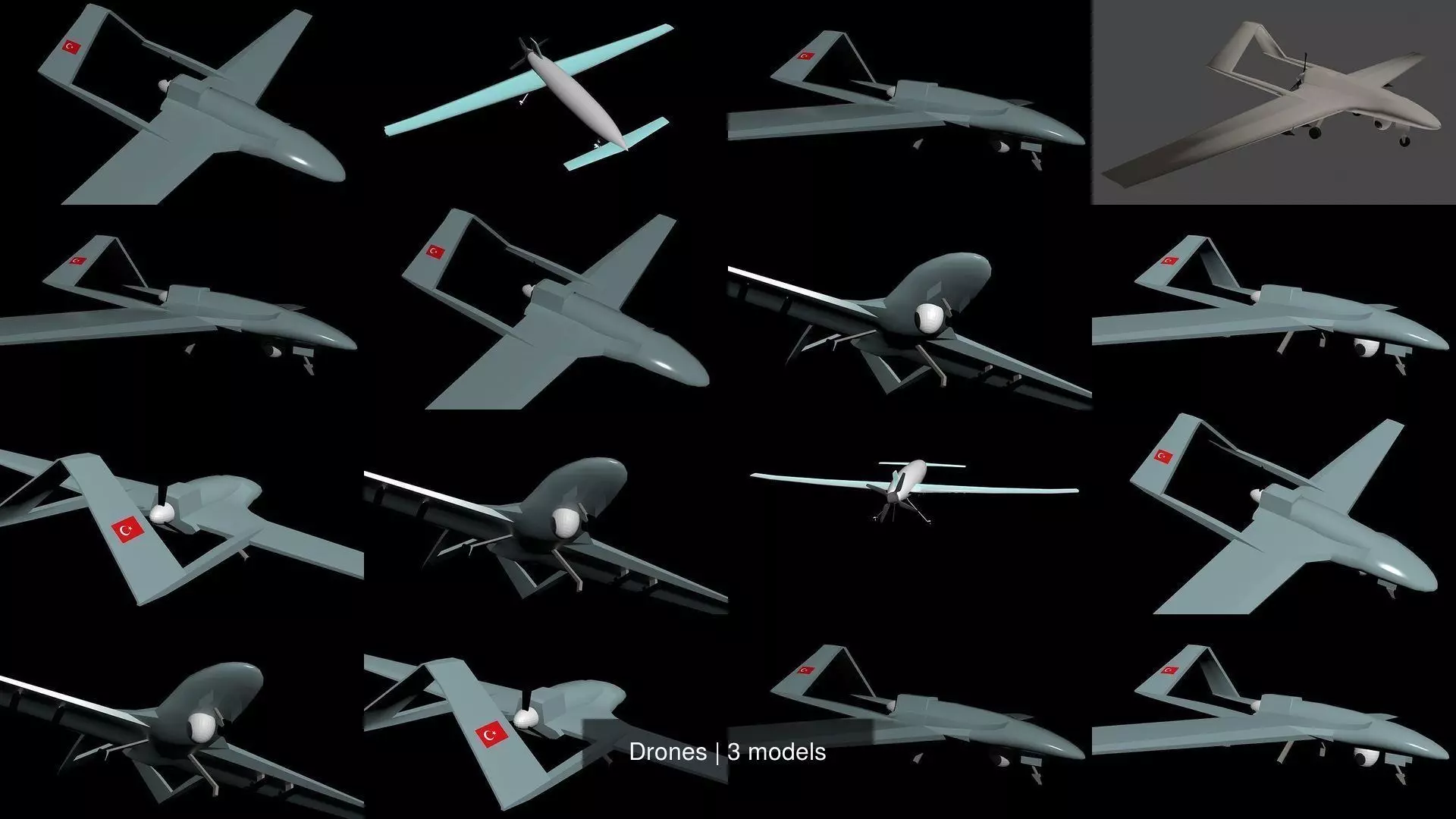 Drones 3D Model Collection_0