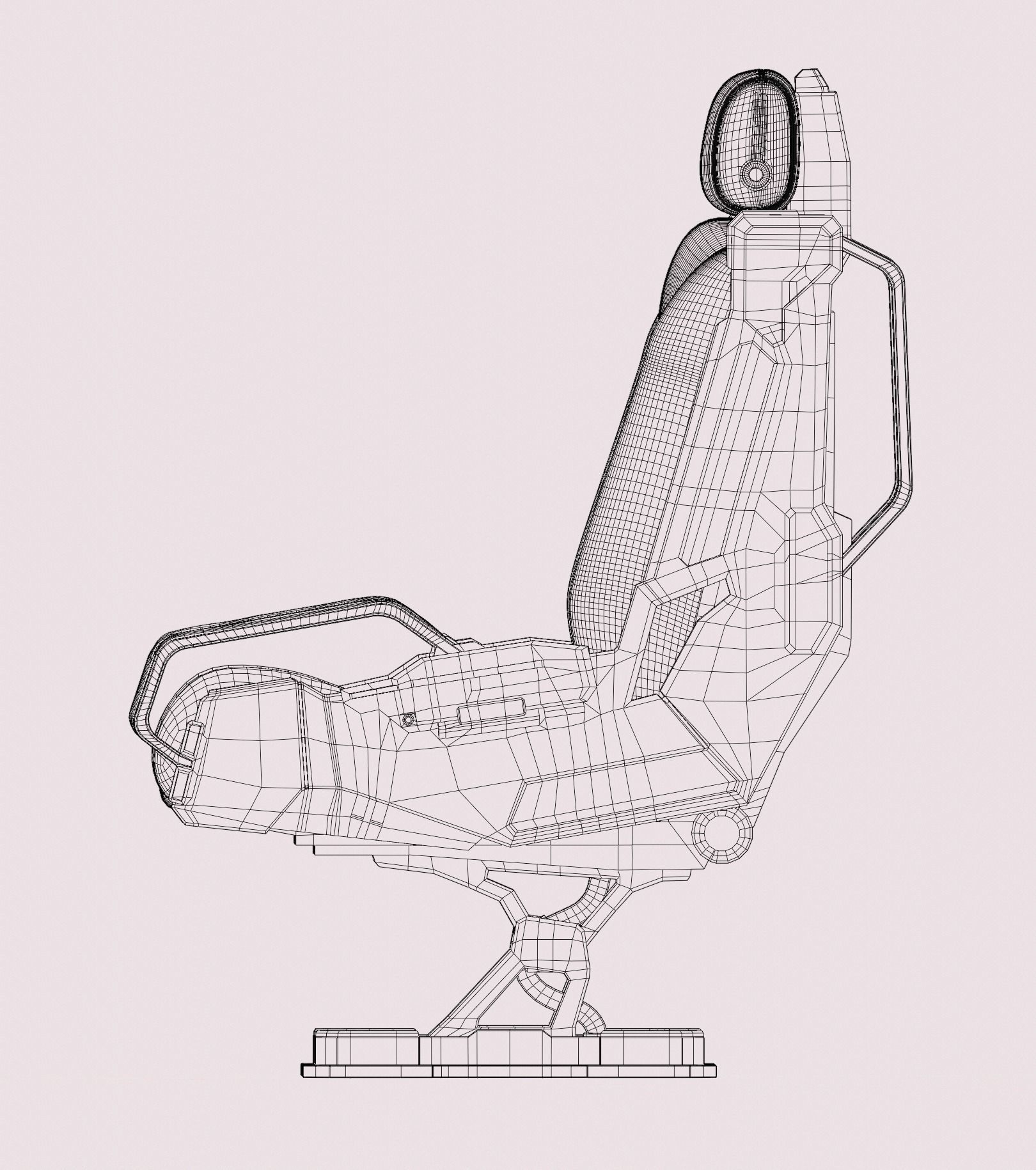 Sci-Fi chair v3 3D model_17