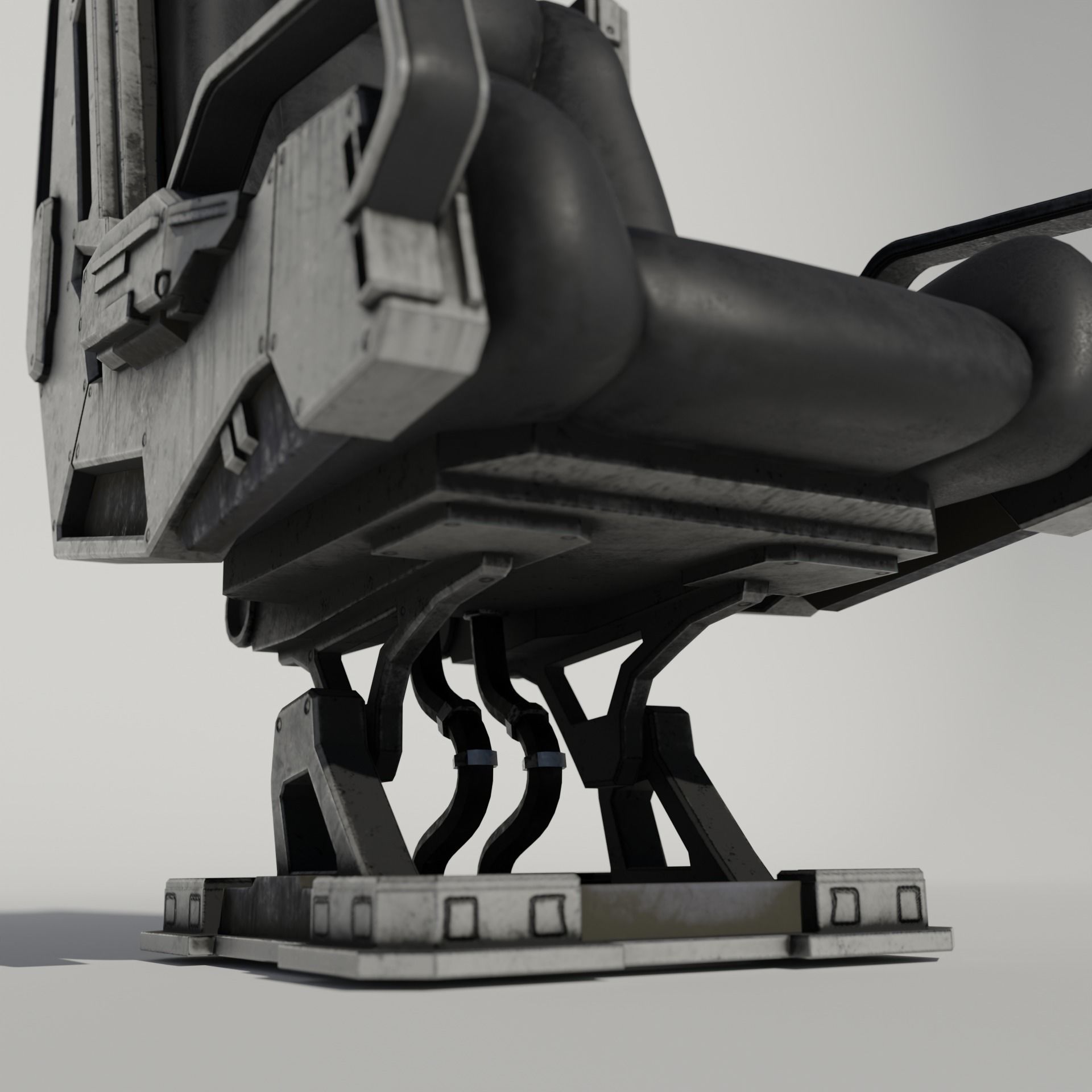 Sci-Fi chair v3 3D model_9