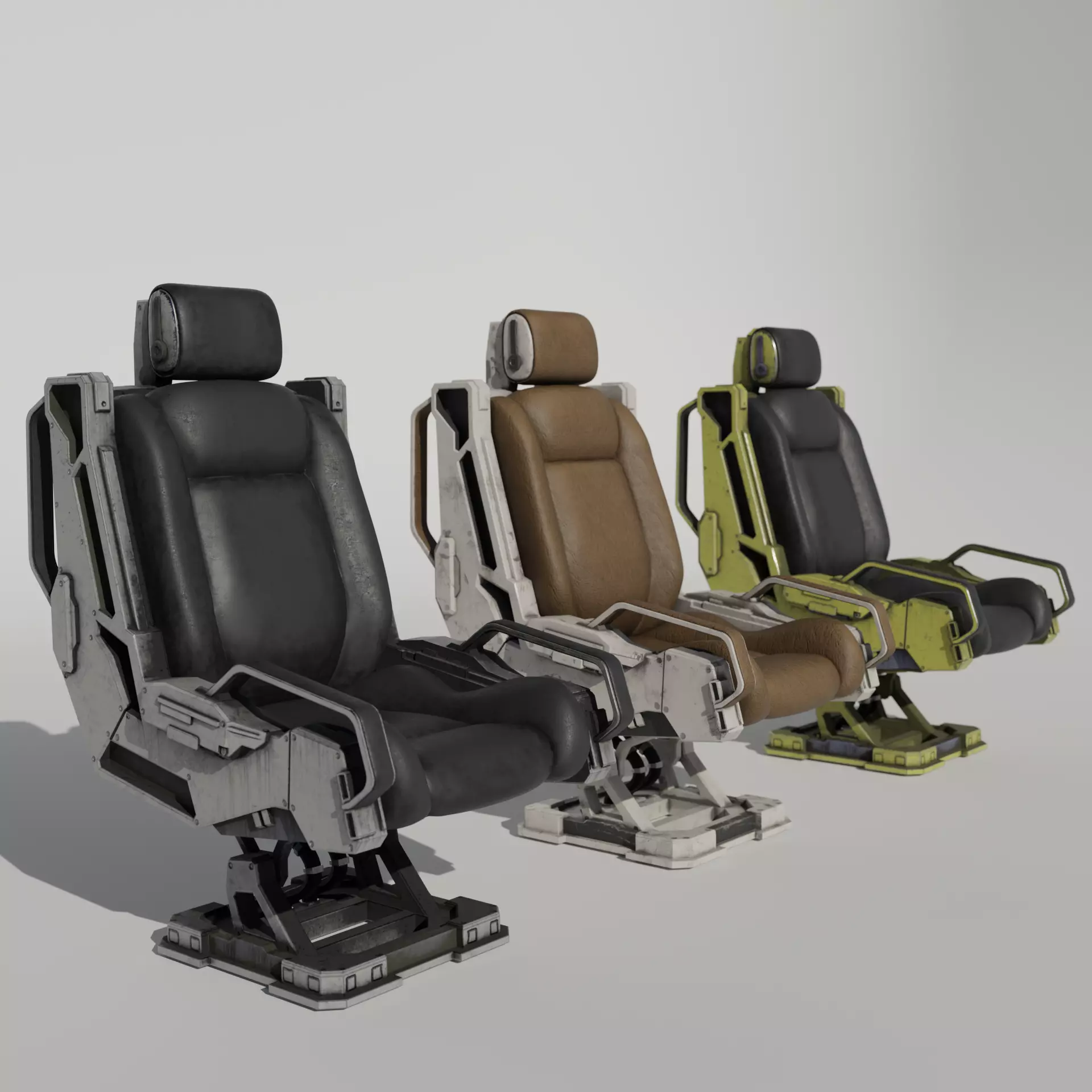 Sci-Fi chair v3 3D model_0