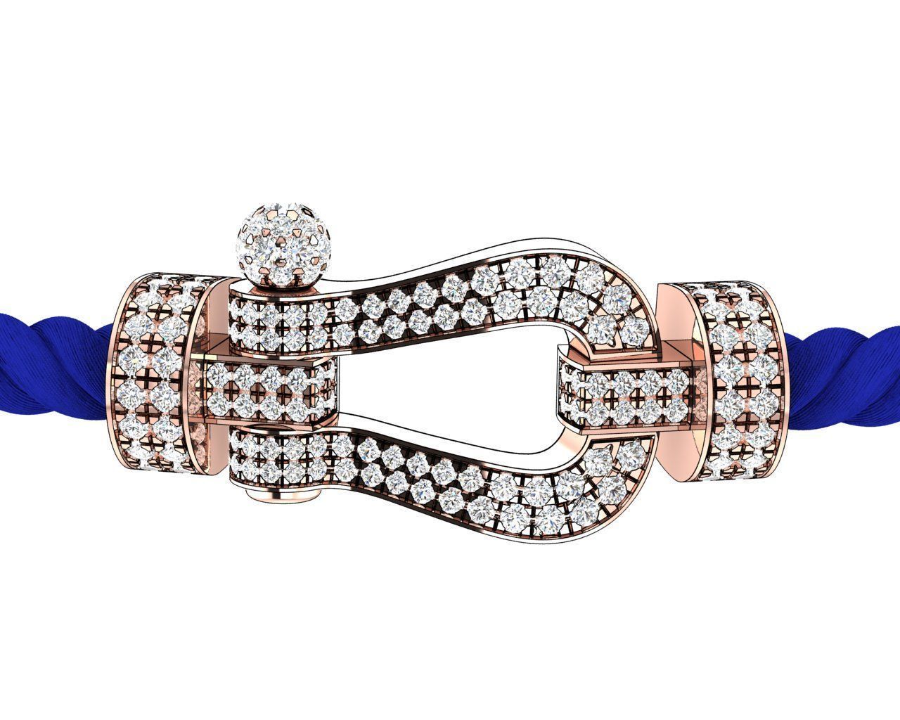 Force Extra Large XL Diamond bracelet 3D print model_1