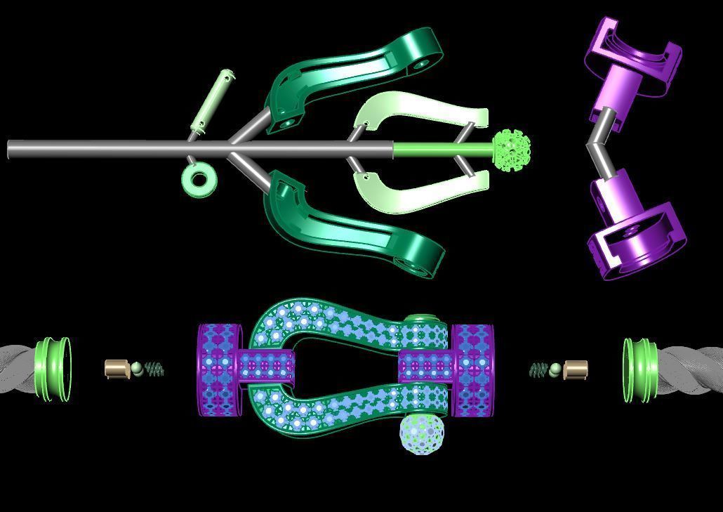 Force Extra Large XL Diamond bracelet 3D print model_7