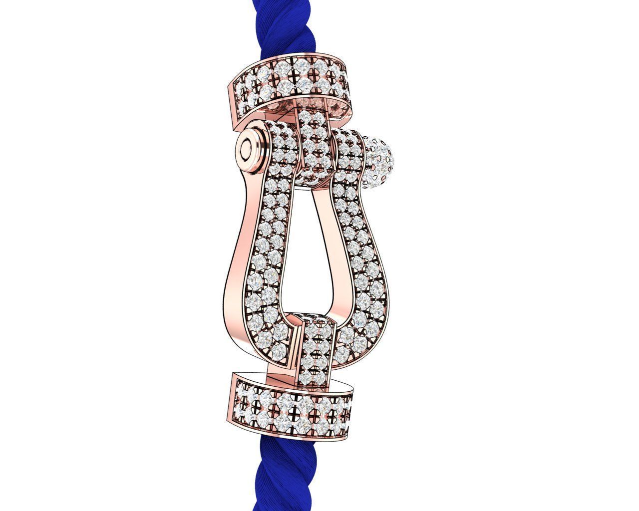 Force Extra Large XL Diamond bracelet 3D print model_2