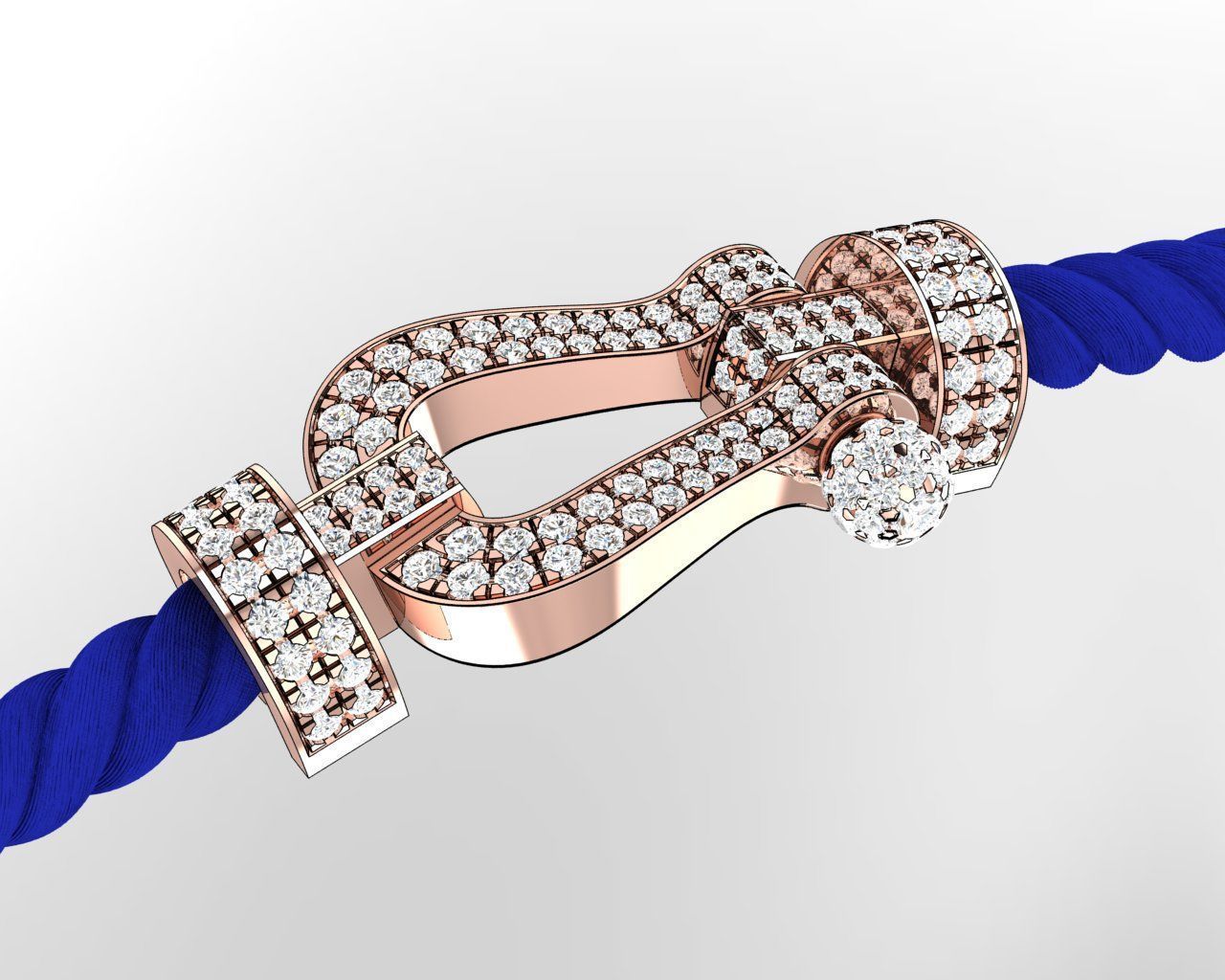 Force Extra Large XL Diamond bracelet 3D print model_3