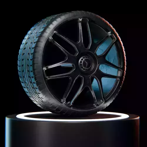Realistic Car Wheel 3D Model - 4K Textures Realistic Render