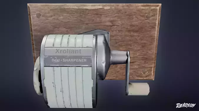 HIGH SCHOOL CLASSROOM - Pencil Sharpener 02 - LOW POLY