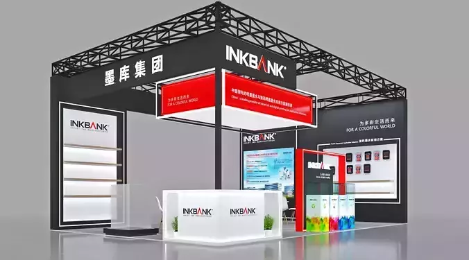 Booth Exhibition Stand Stall 9x6m Height 440cm 3 Open 3D model
