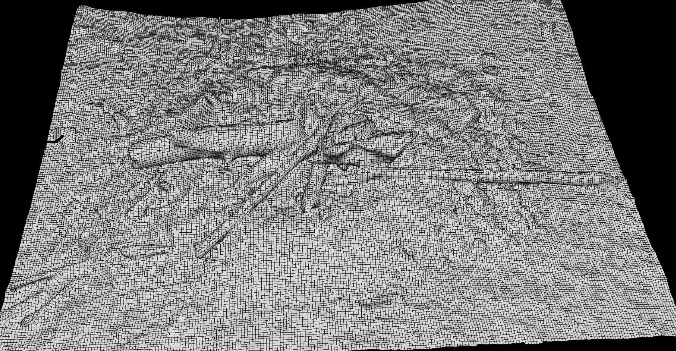 fireplace burned ground photogrammetry  Low-poly 3D model_4