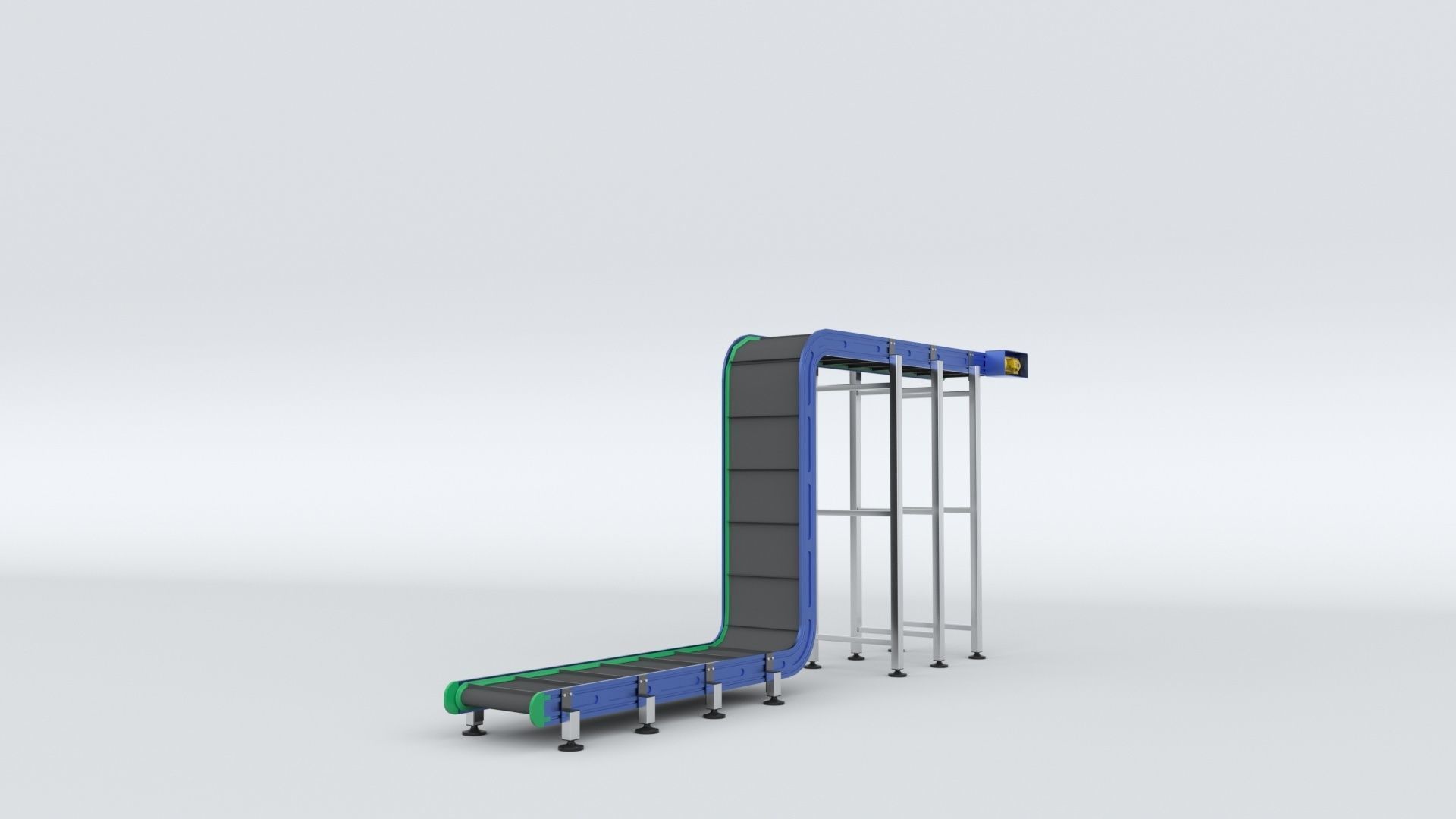 Z Type Conveyor Belt Adjustable and Rigged 3D model_46