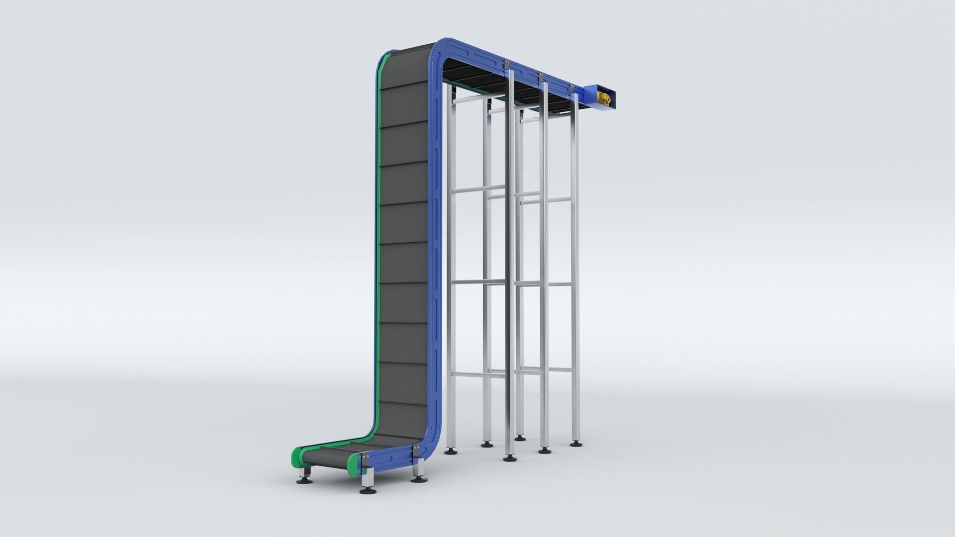 Z Type Conveyor Belt Adjustable and Rigged 3D model_48