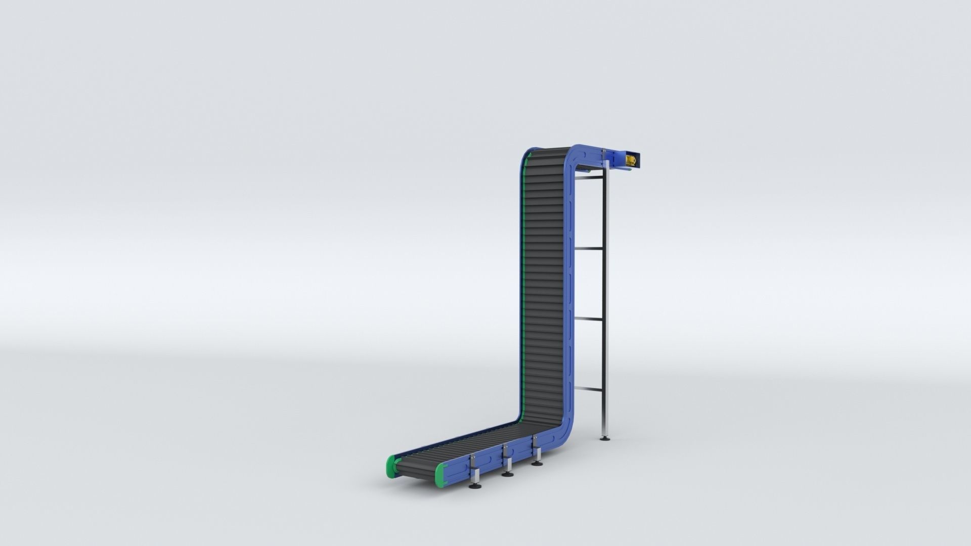 Z Type Conveyor Belt Adjustable and Rigged 3D model_65