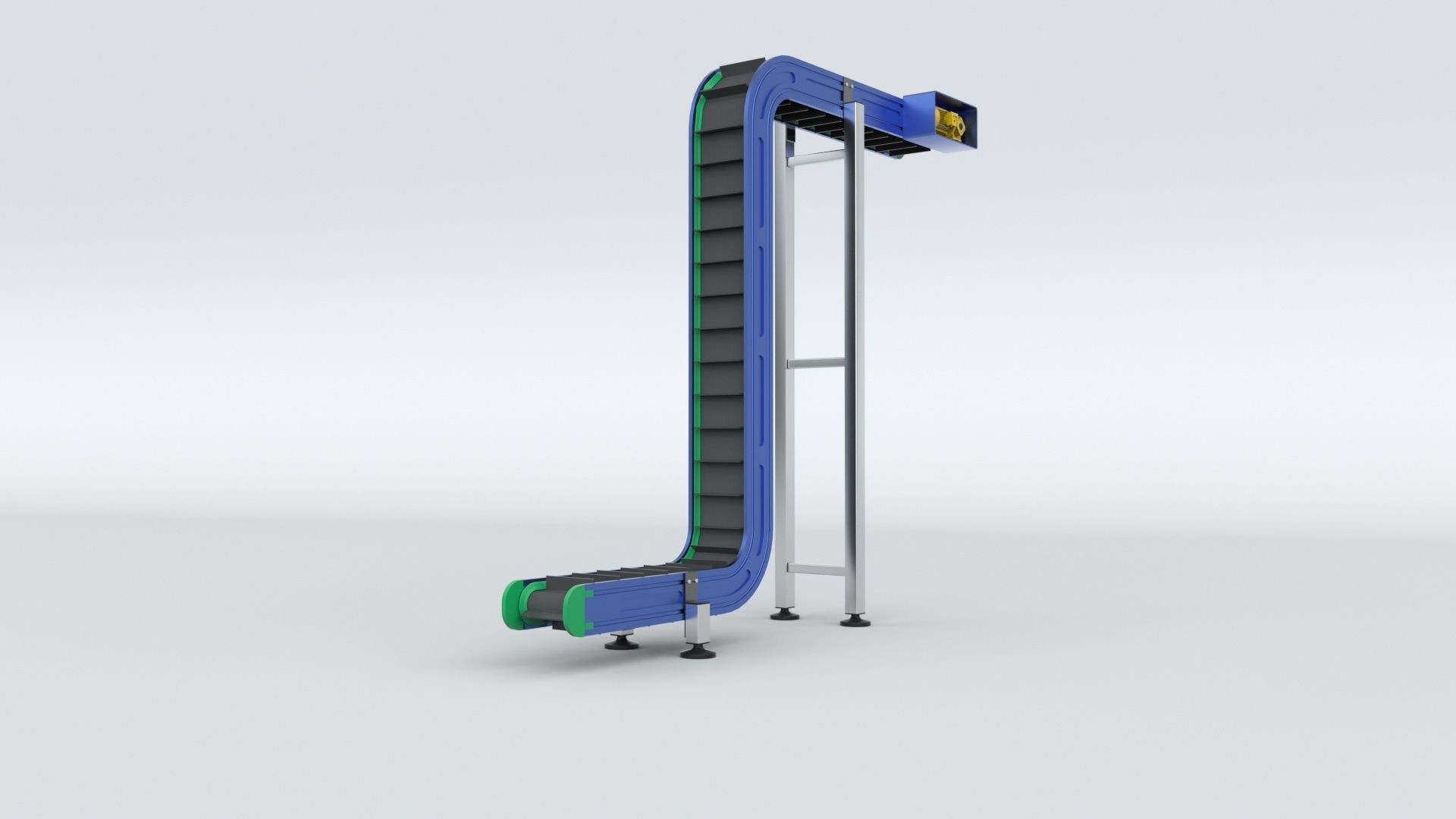 Z Type Conveyor Belt Adjustable and Rigged 3D model_38
