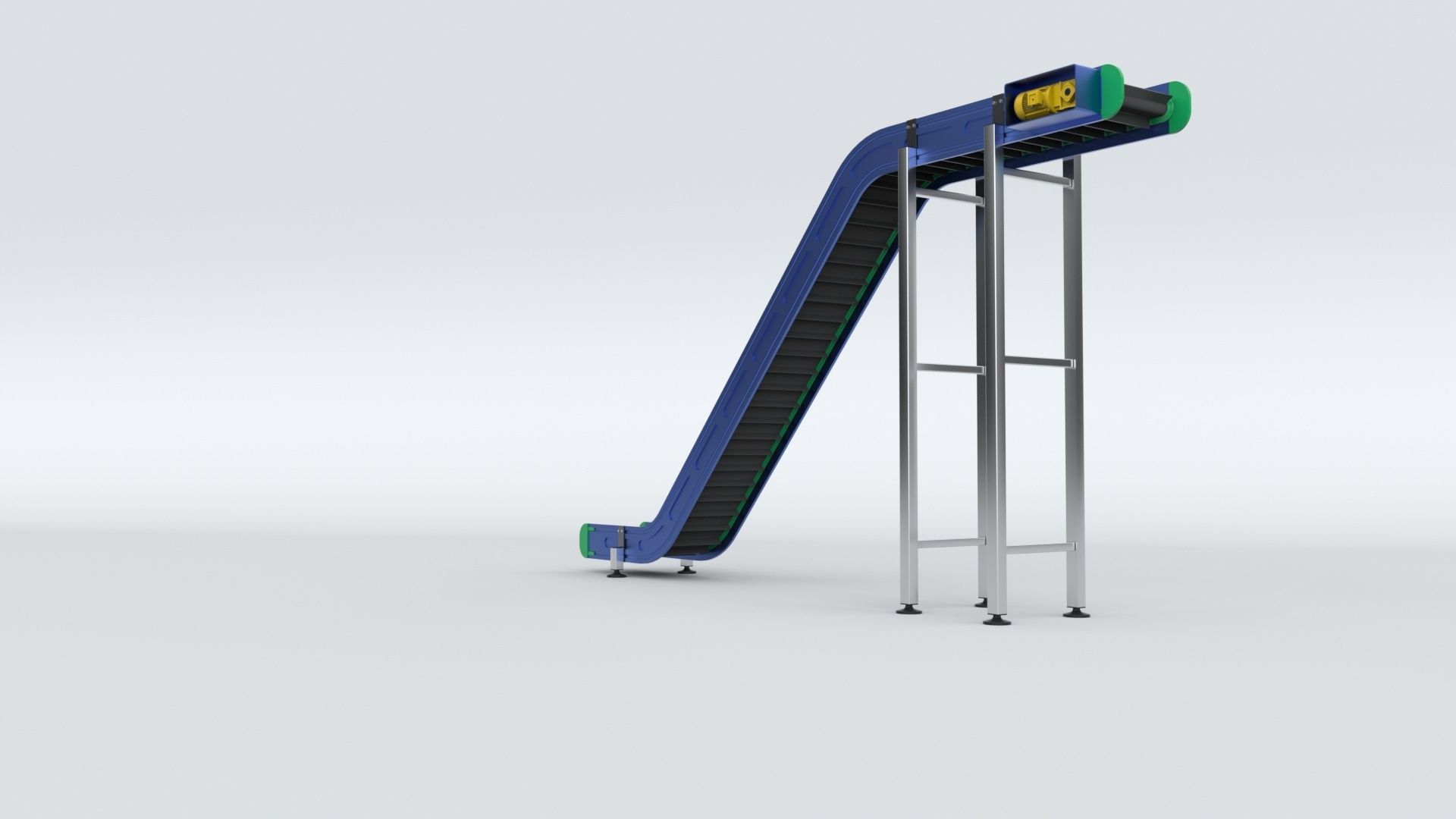 Z Type Conveyor Belt Adjustable and Rigged 3D model_4