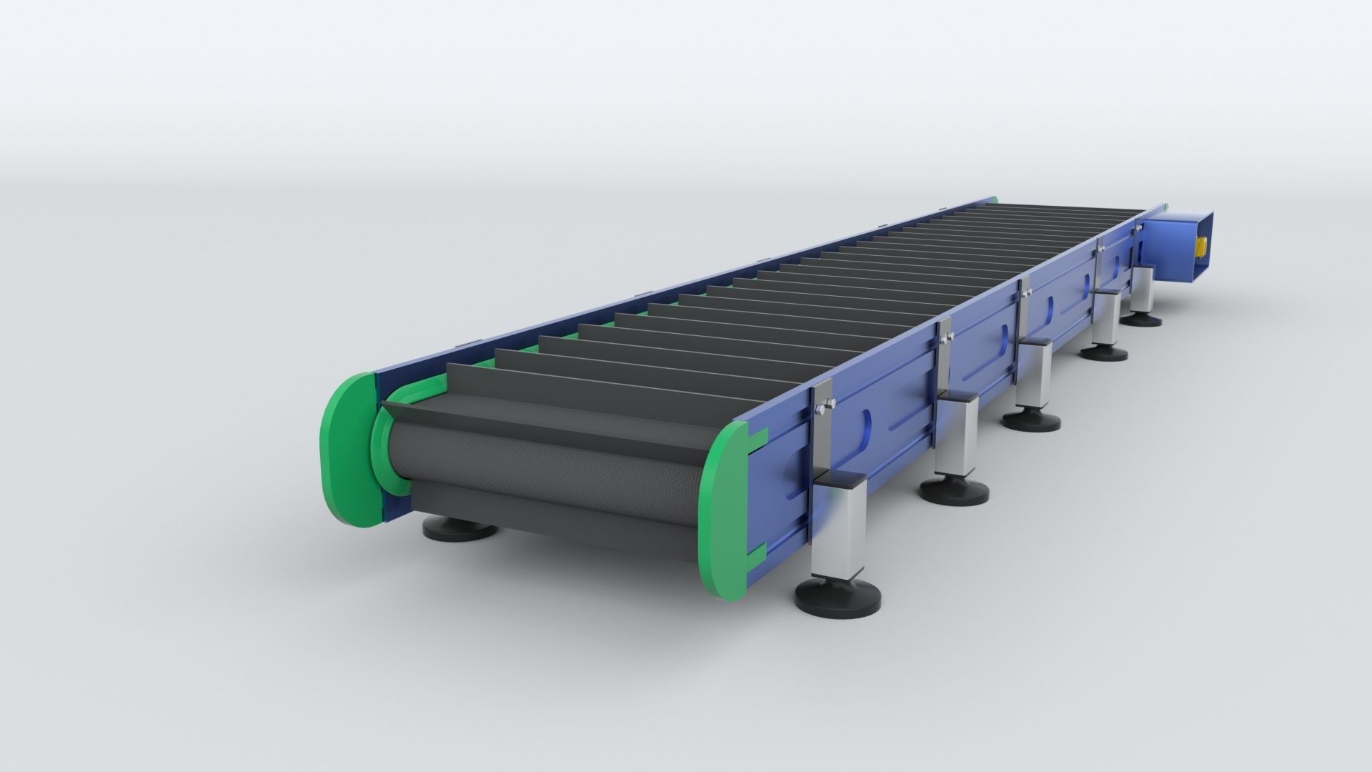 Z Type Conveyor Belt Adjustable and Rigged 3D model_18